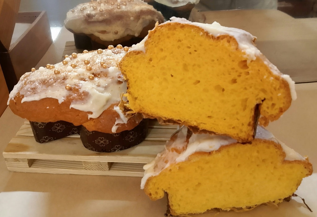 Colomba pesca e mango