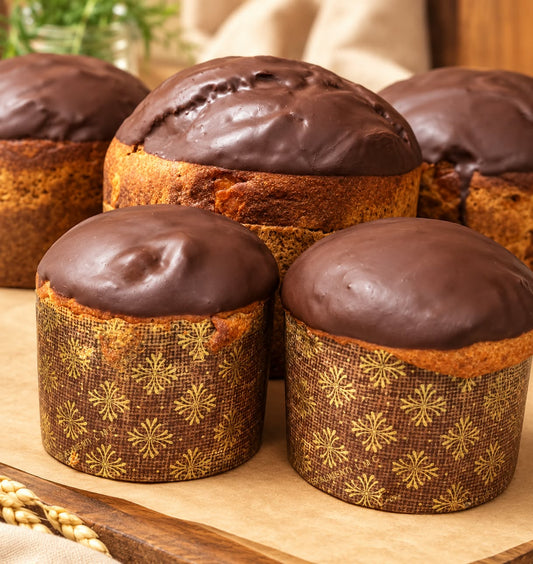 Panettone glassato al cioccolato